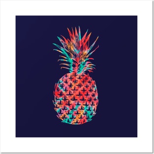 Tie Dye Summer Pineapple Posters and Art